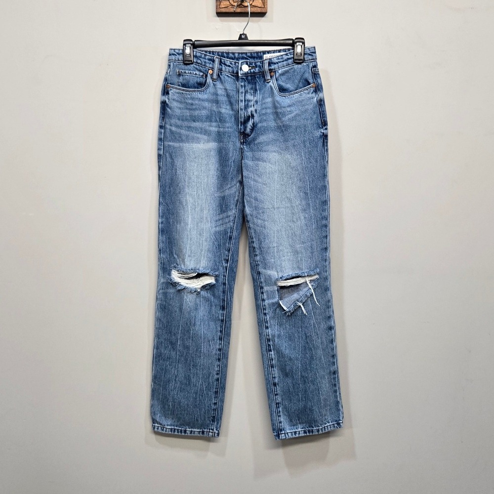 Blank NYC‎ The Howard Jeans 26 Mid-Rise Loose Straight Organic Cotton Distressed